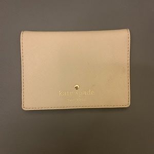 Kate Spade Nude & Silver Card Holder